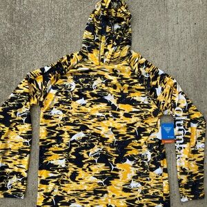 $60 Men L Collegiate PFG Super Terminal Tackle Hoodie Michigan Wolverines NWT